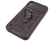 Black rigid case with window and support for Apple iPhone XR, A2105